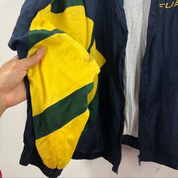 🧥 FUBU Vintage Windbreaker | Navy with Yellow & Green Accents | Size M - Picture 7 of 8